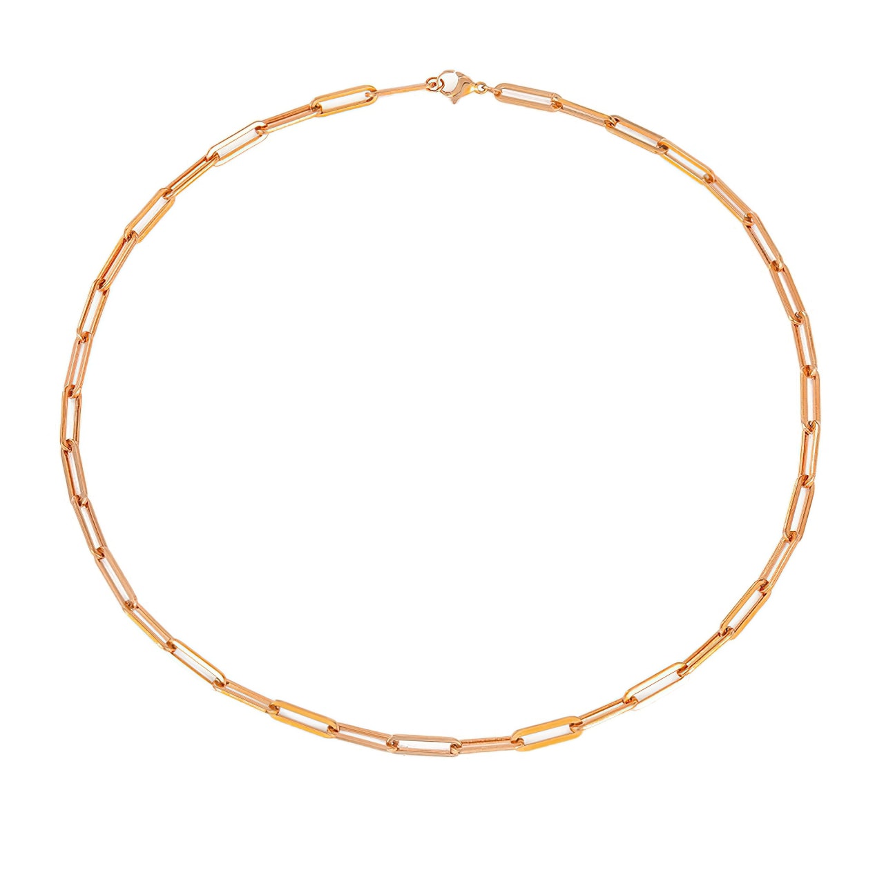 14K Gold-Plated Paperclip Link Chain Necklace - ARLETTE