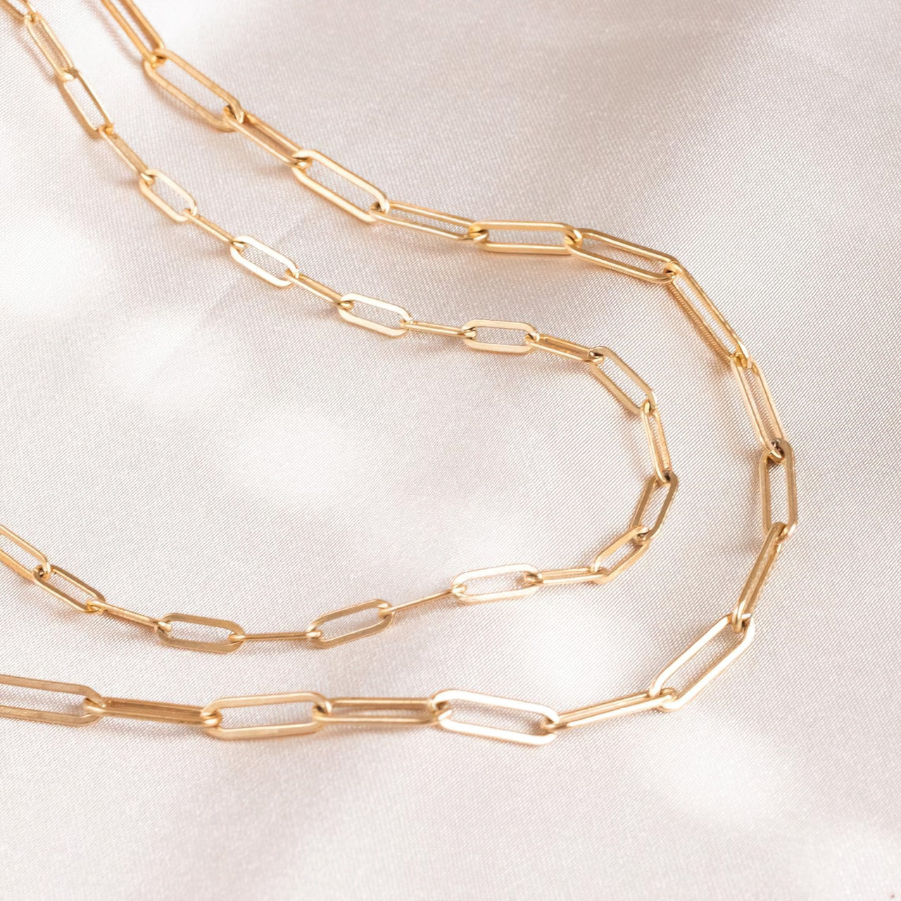 14K Gold-Plated Paperclip Link Chain Necklace - ARLETTE