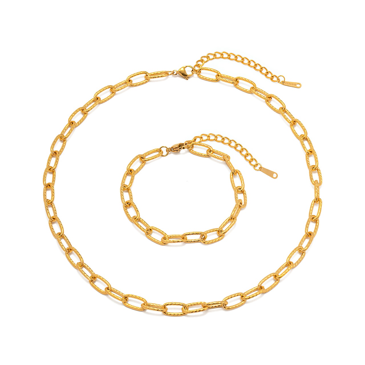18K Gold-Plated Threaded Paperclip Chain Necklace - GRETA