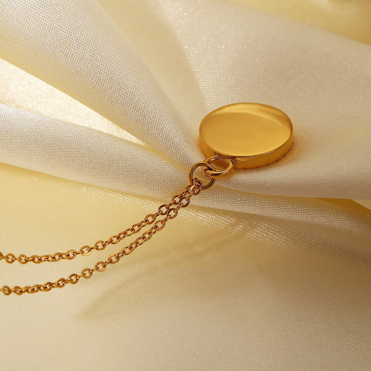 Popular Moonlight White Shell 18k Gold Plated Pendant Necklace - MARA