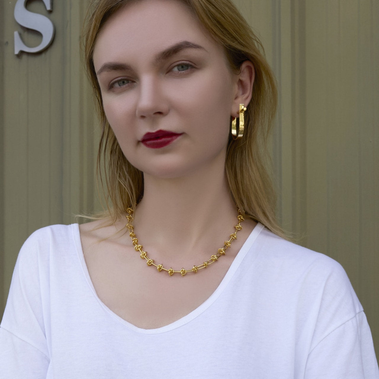 Thorns Gold Plated Clavicle Chain Necklace - RYLEIGH