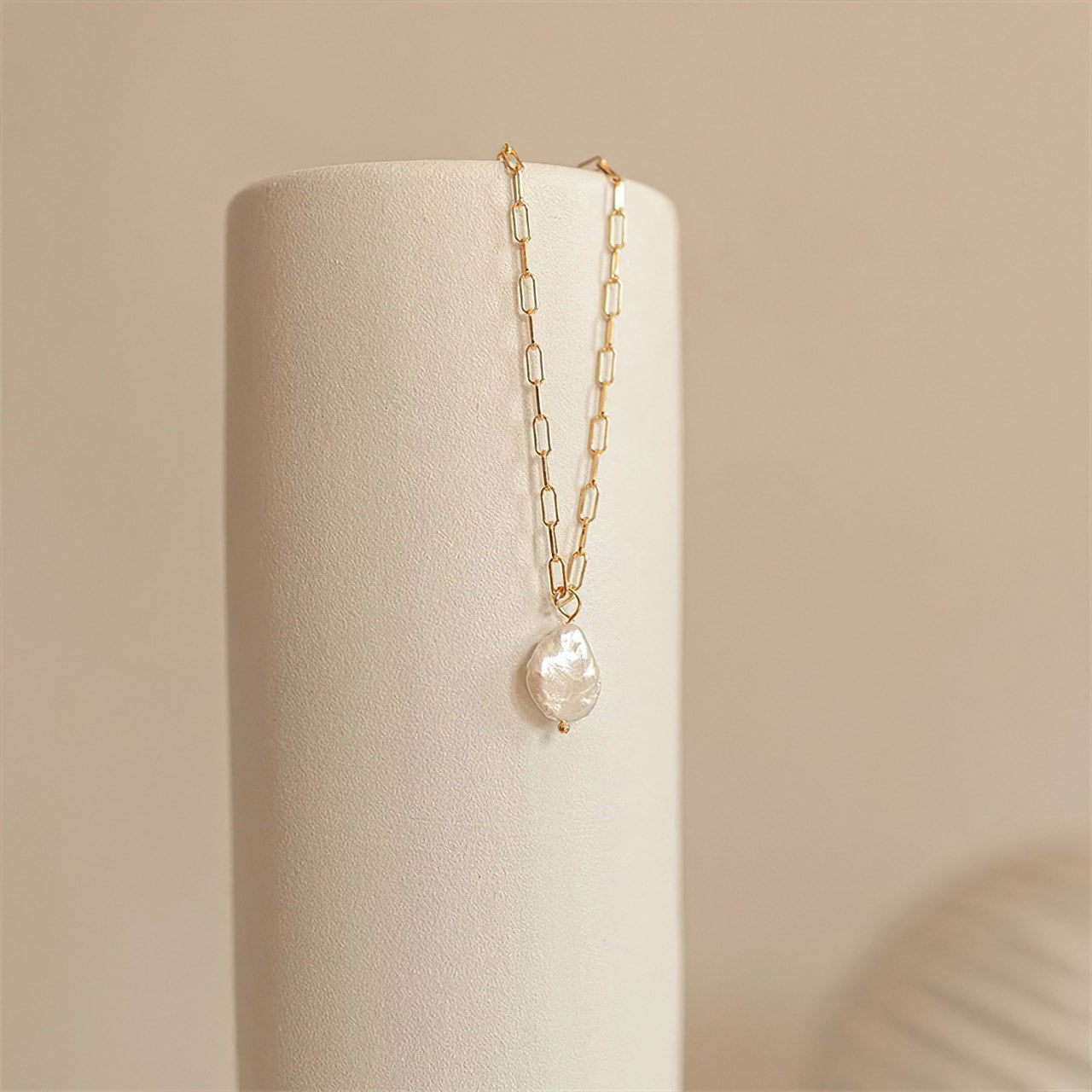 Freshwater Pearl 14k Gold Plated Pendant Necklace - VALERY