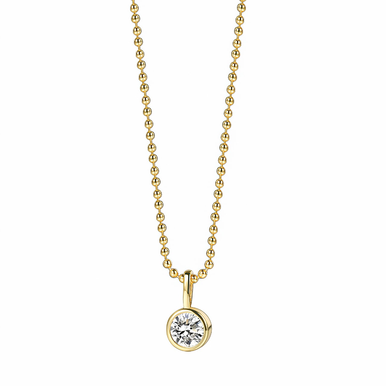 Zircon 18k Gold Plated Pendant Necklace - ZHURI