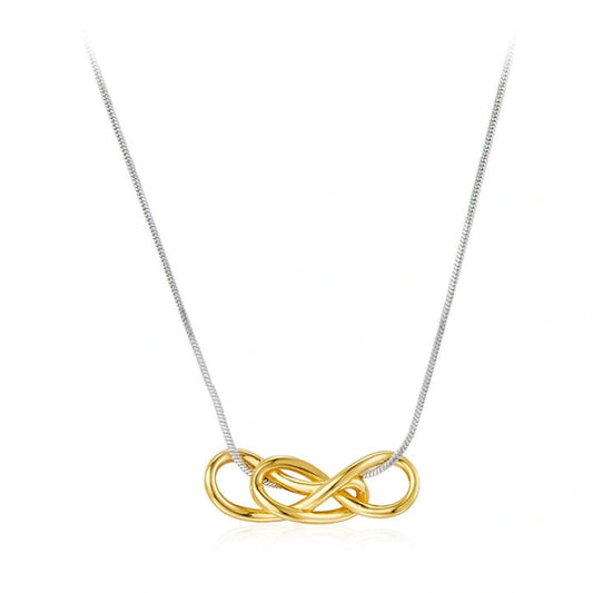 18k Gold-Plated Interlocking Pendant Necklace - AMAYA