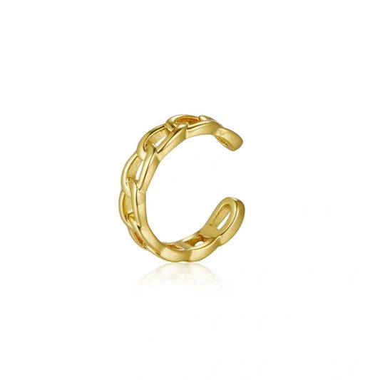 Chain-Style 18k Gold-Plated Ear Cuff Earrings - ANA