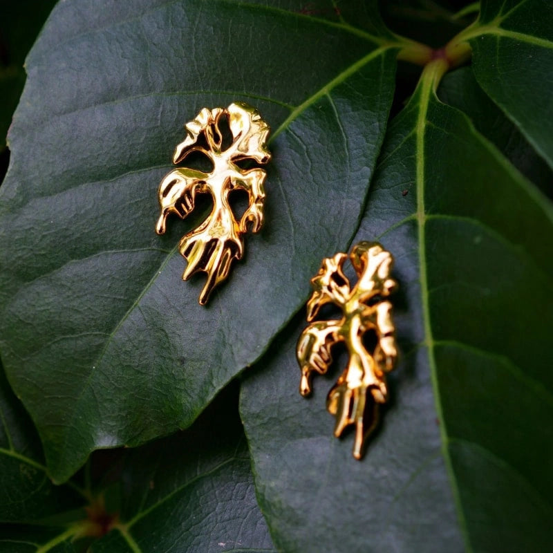 Brilliant Fireworks Gold-Plated Earrings - ANNIE