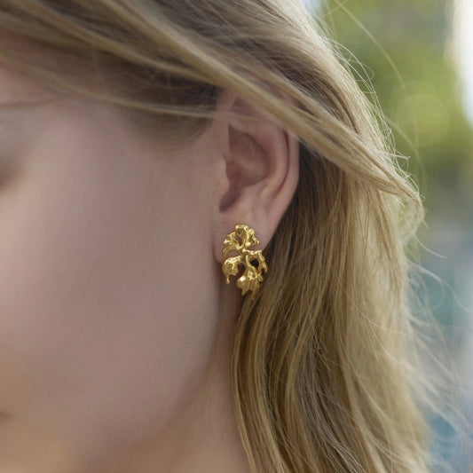 Brilliant Fireworks Gold-Plated Earrings - ANNIE