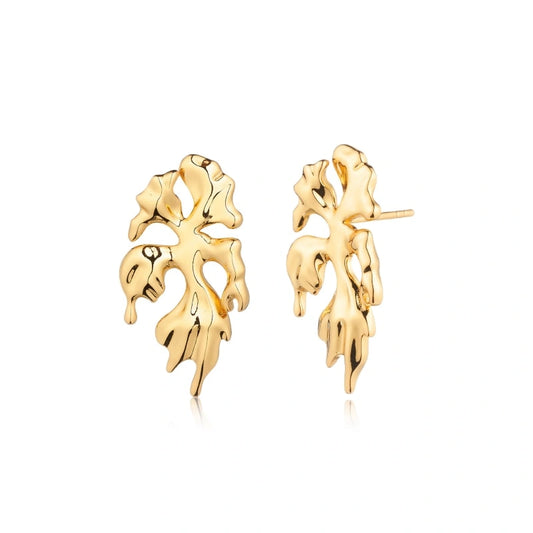 Brilliant Fireworks Gold-Plated Earrings - ANNIE