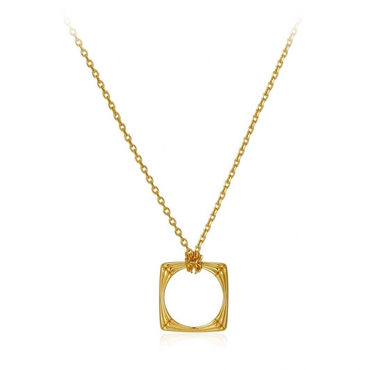 Geometry 18k Gold-Plated Pendant Necklace - ARIELLA