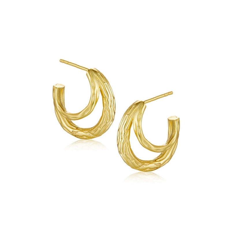 Crescent 18k Gold Plated Earrings - AUBREE