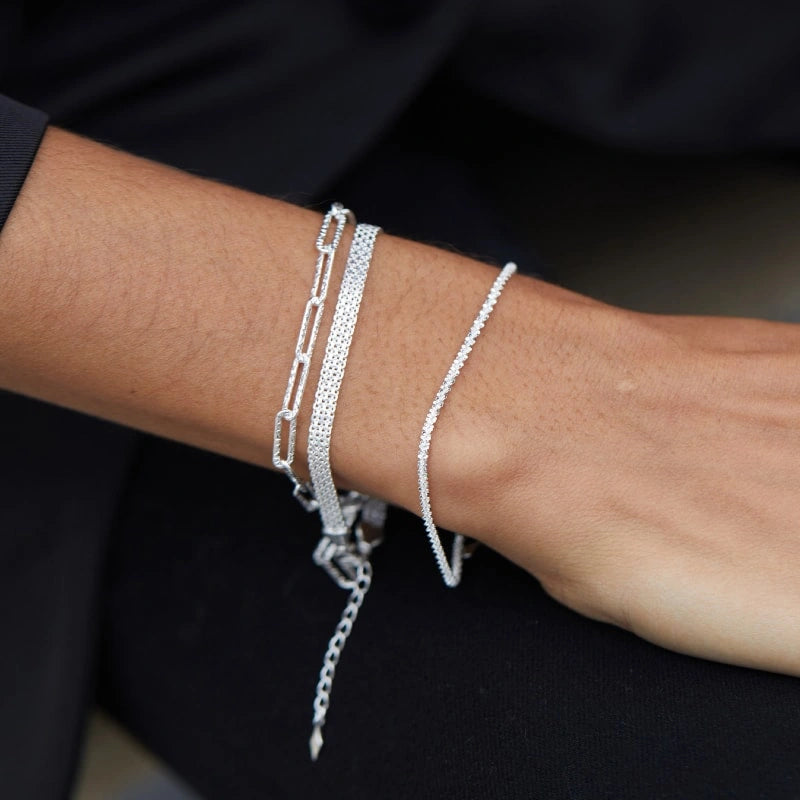 Sparkling Bright Silver Bracelet - CLARA