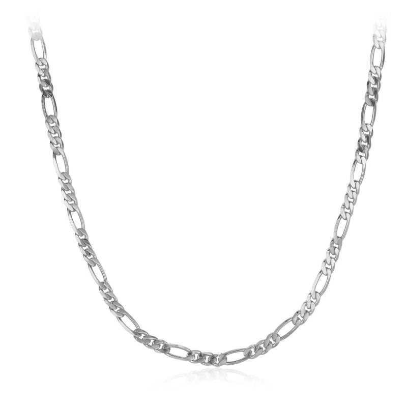 18k Gold Plated Figaro Clavicle Chain Necklace - DAISY