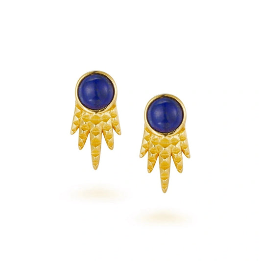 Lapis Lazuli Gold Plated Sterling Silver Earrings - JESSIE