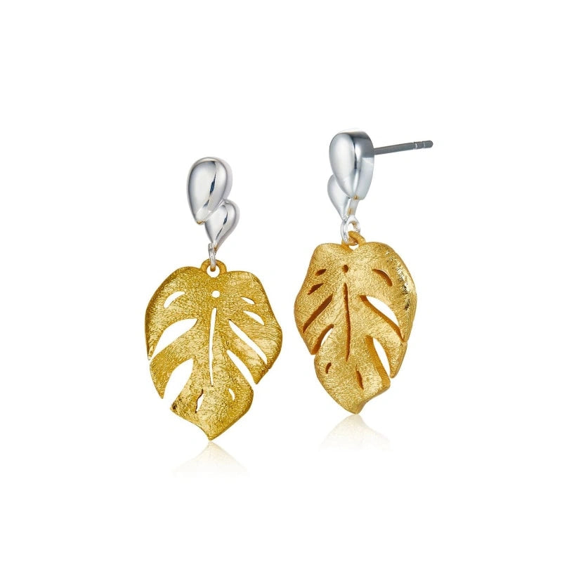 Autumn Leaves 18k Gold-Plated Earrings - KAIA