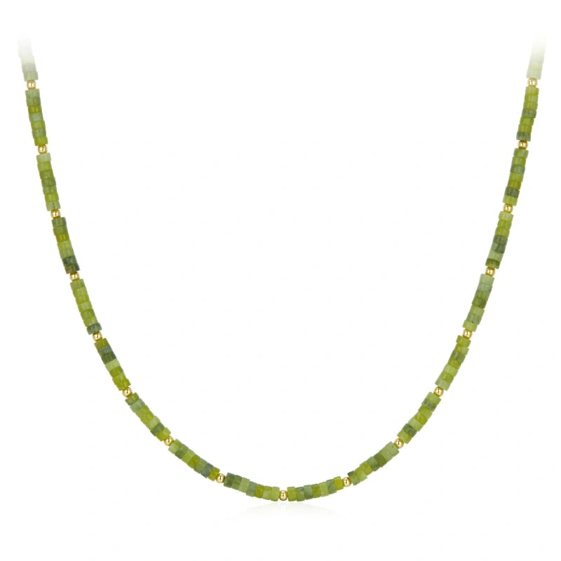 Natural Green Jade Necklace 20 Inches - MAGNOLIA