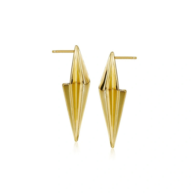 Shiny Geometric 18k Gold-plated Earrings - OAKLEY