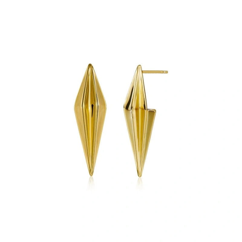 Shiny Geometric 18k Gold-plated Earrings - OAKLEY