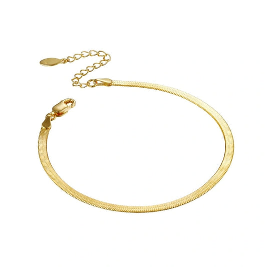 Classic Snakeskin 18k Gold Plated Sterling Silver Bracelet - RYLEE