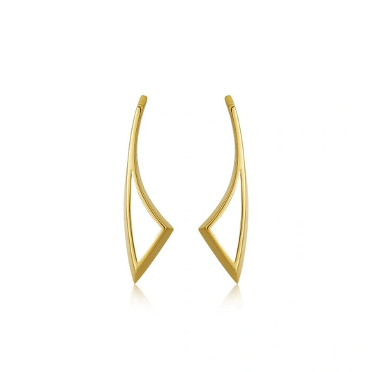 Hollow Knife 18k Gold-Plated Earrings - SELENA