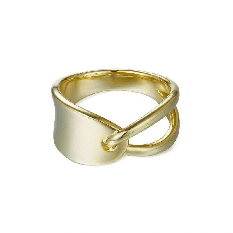 Interlaced 18k Gold-Plated Rings - VANESSA