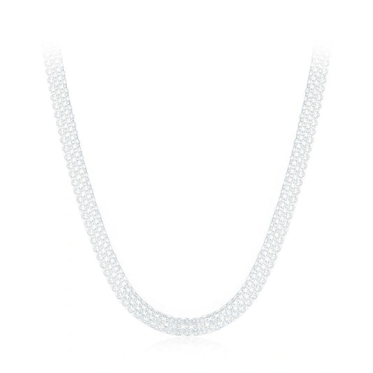 Braided Sterling Silver Clavicle Chain For Stacking Necklaces - WRENLEY