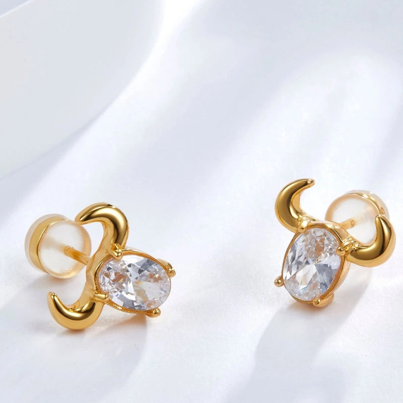 Devil Zircon 18k Gold-Plated Sterling Silver Earrings - ZOEY